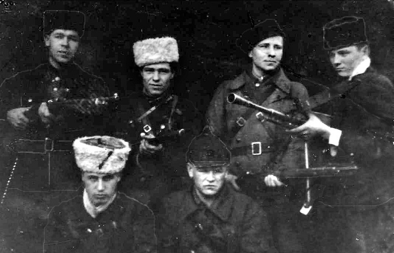 Участники освобождения Любчи партизаны отряда им. Котовского